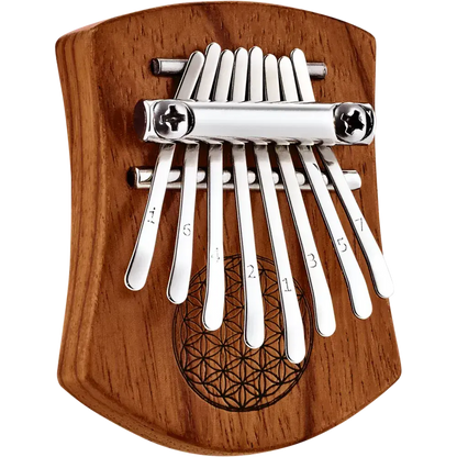 Meinl Sonic Energy Mini Kalimba, 8 notes, Red Zebrawood, Flower of Life