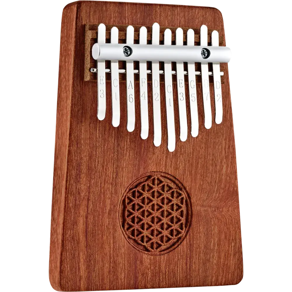 Meinl Sonic Energy Solid Kalimba, 10 notes, Zambesi Redwood, Flower of Life