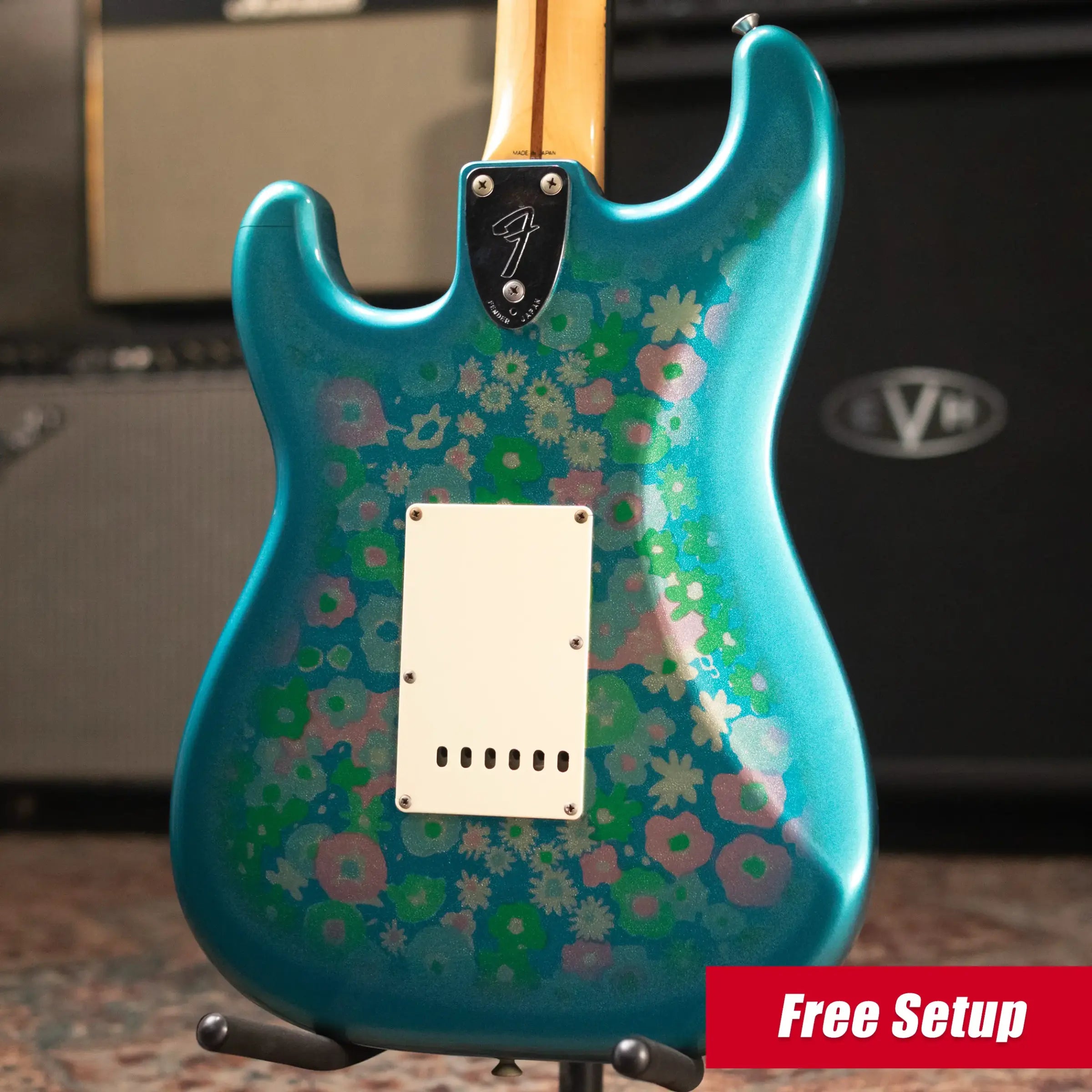 Mid-1980's Fender Stratocaster ST-72 Electric Guitar - Blue Flower with Hardshell Case
