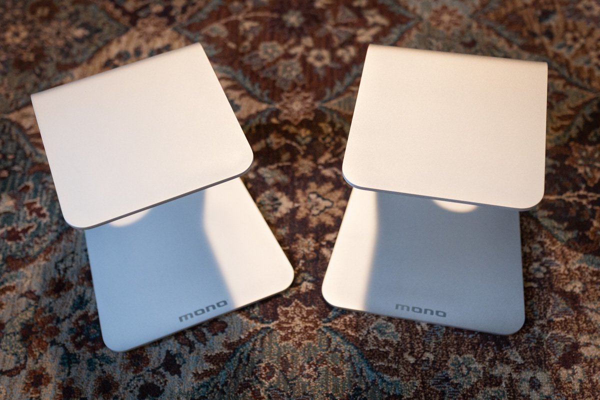 Mono Studio Monitor Stands Silver - Floor Model