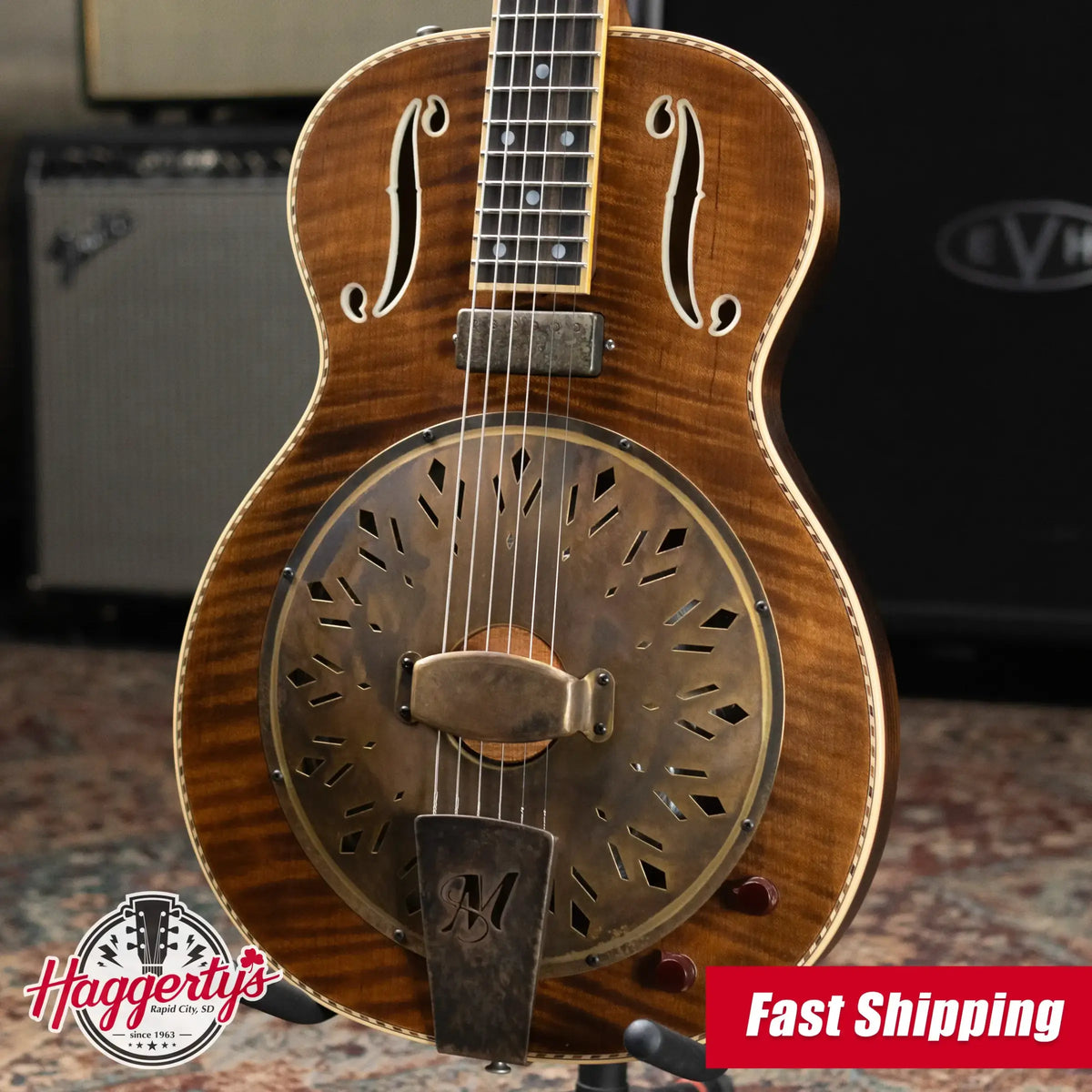 Mule Resophonic Mavis Custom Resonator-Electric Guitar with Hardshell Case - Used