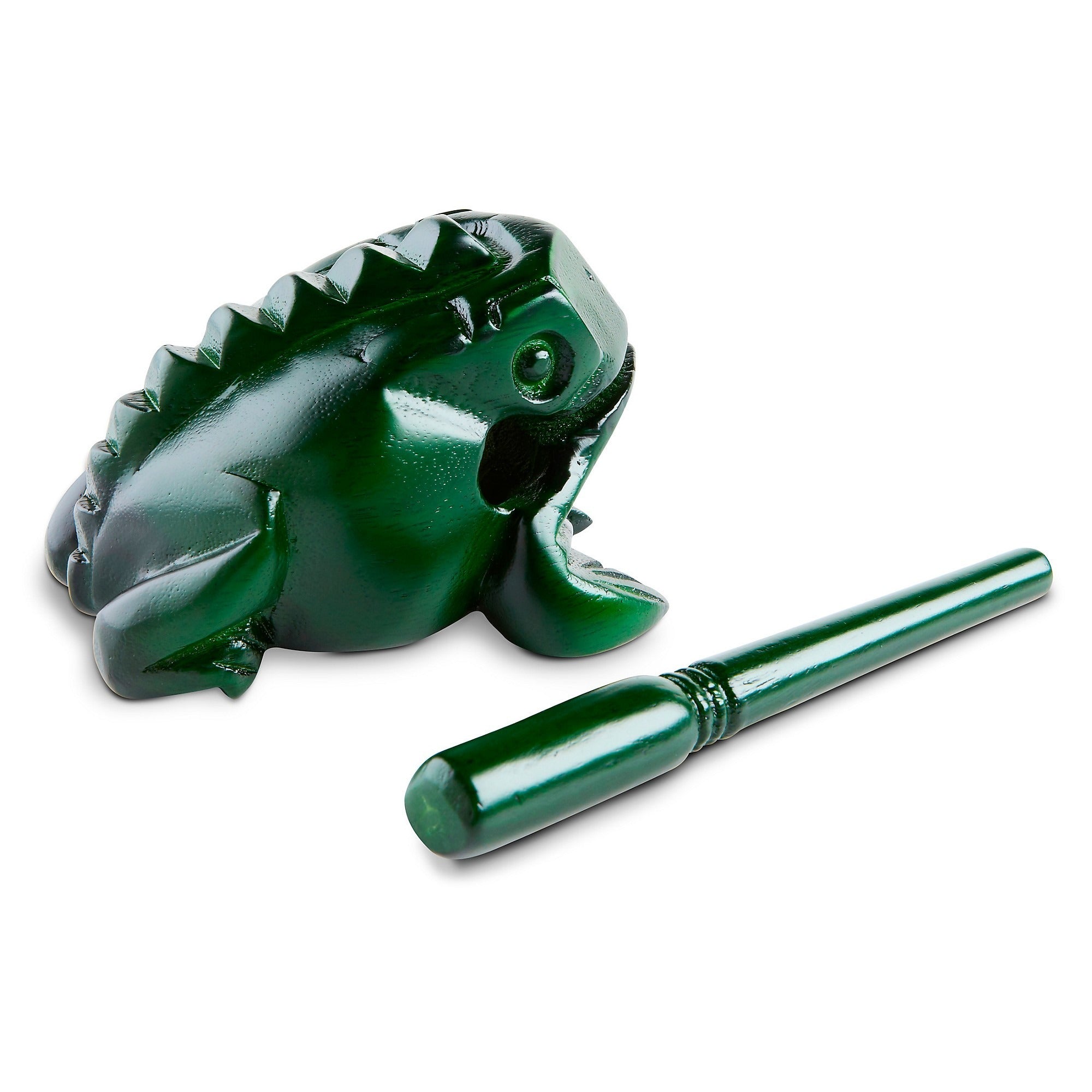NINO® Percussion Wood Frog Güiro, Medium, Green