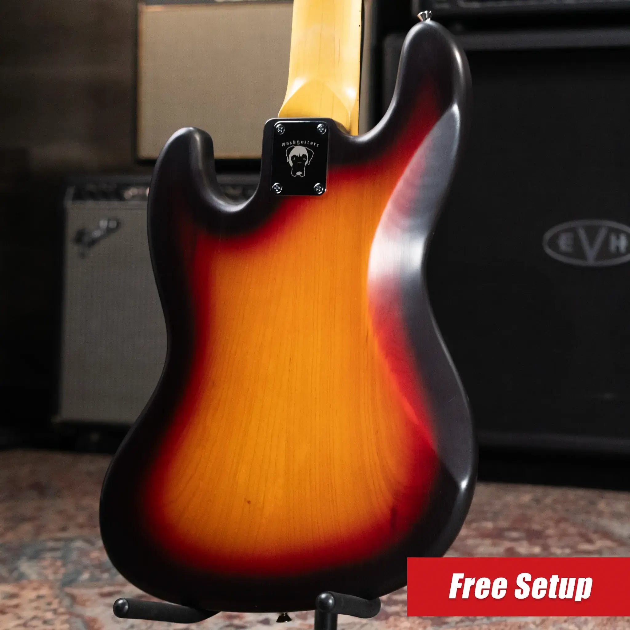 Nash JB-5 5-String Jazz Bass - 3-Tone Burst with Hardshell Case