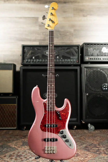 Nash JB-63 Jazz Bass - Burgundy Mist with Hardshell Case