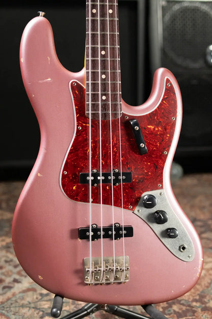 Nash JB-63 Jazz Bass - Burgundy Mist with Hardshell Case