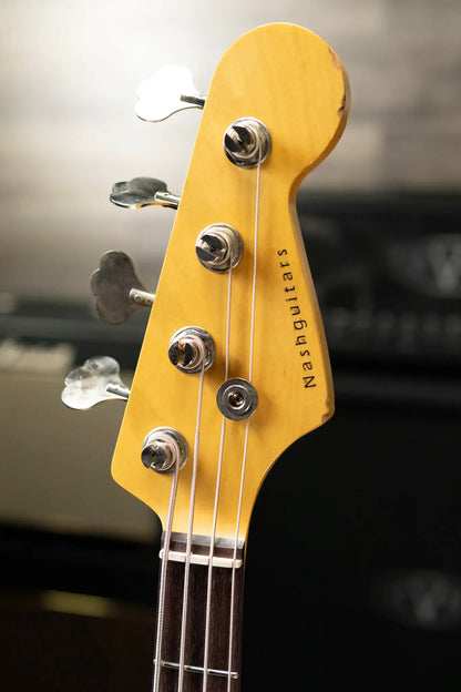 Nash JB-63 Jazz Bass - Burgundy Mist with Hardshell Case