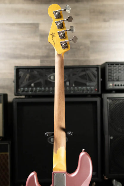 Nash JB-63 Jazz Bass - Burgundy Mist with Hardshell Case