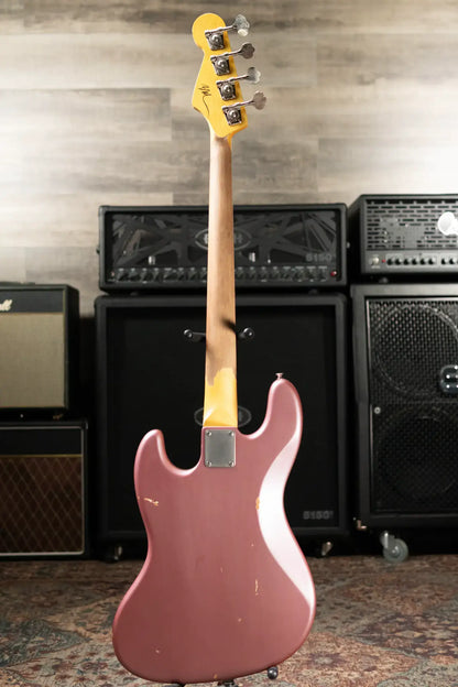 Nash JB-63 Jazz Bass - Burgundy Mist with Hardshell Case