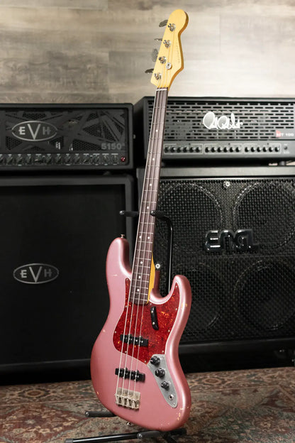 Nash JB-63 Jazz Bass - Burgundy Mist with Hardshell Case