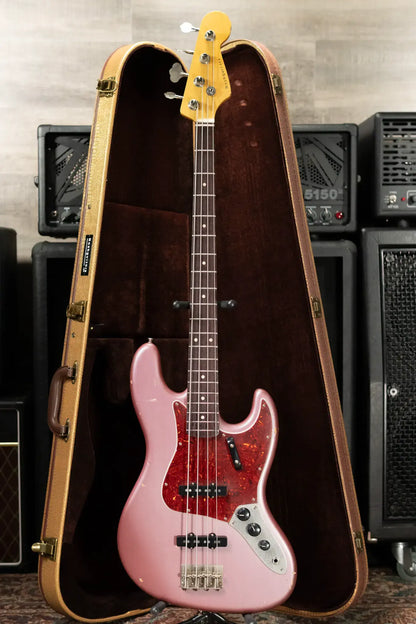 Nash JB-63 Jazz Bass - Burgundy Mist with Hardshell Case