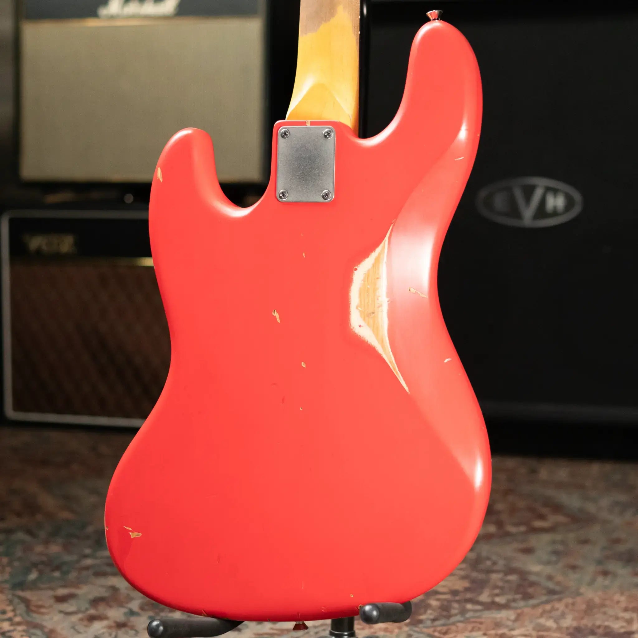 Nash JB-63 Jazz Bass - Fiesta Red with Hardshell Case