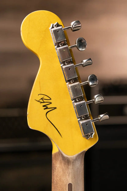 Nash JG-63 Electric Guitar - Olympic White over 3-Tone Burst with Hardshell Case