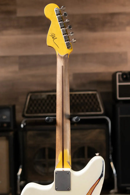Nash JG-63 Electric Guitar - Olympic White over 3-Tone Burst with Hardshell Case