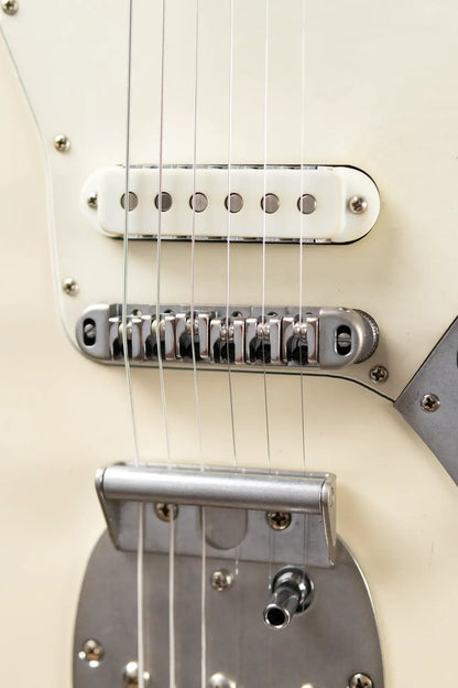 Nash JG-63 Electric Guitar - Olympic White over 3-Tone Burst with Hardshell Case