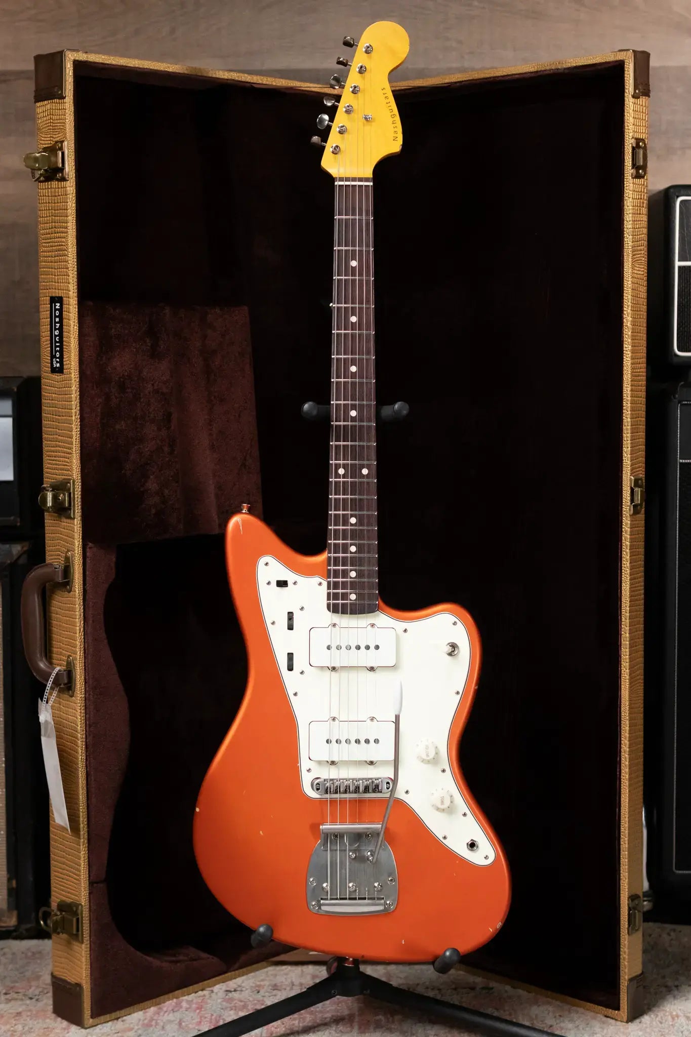 Nash JM 63 Electric Guitar Candy Tangerine with Hardshell Case 6781398614e3b