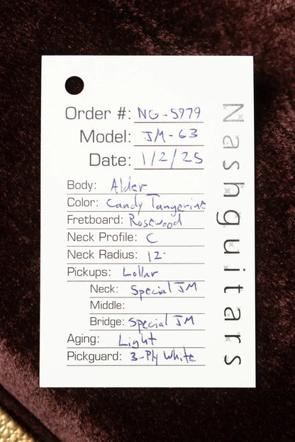 Nash JM-63 Electric Guitar - Candy Tangerine with Hardshell Case