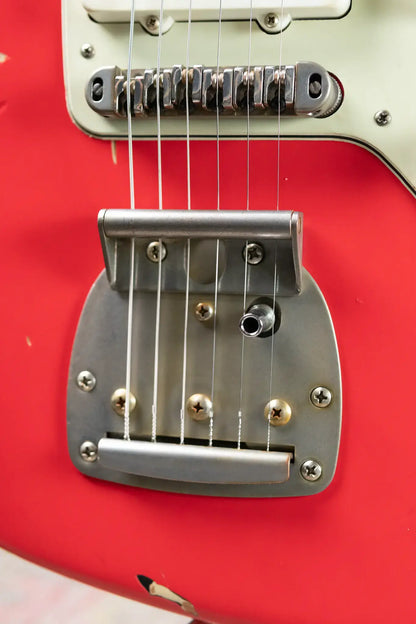 Nash JM-63 Electric Guitar - Fiesta Red over 3-Tone Burst with Hardshell Case