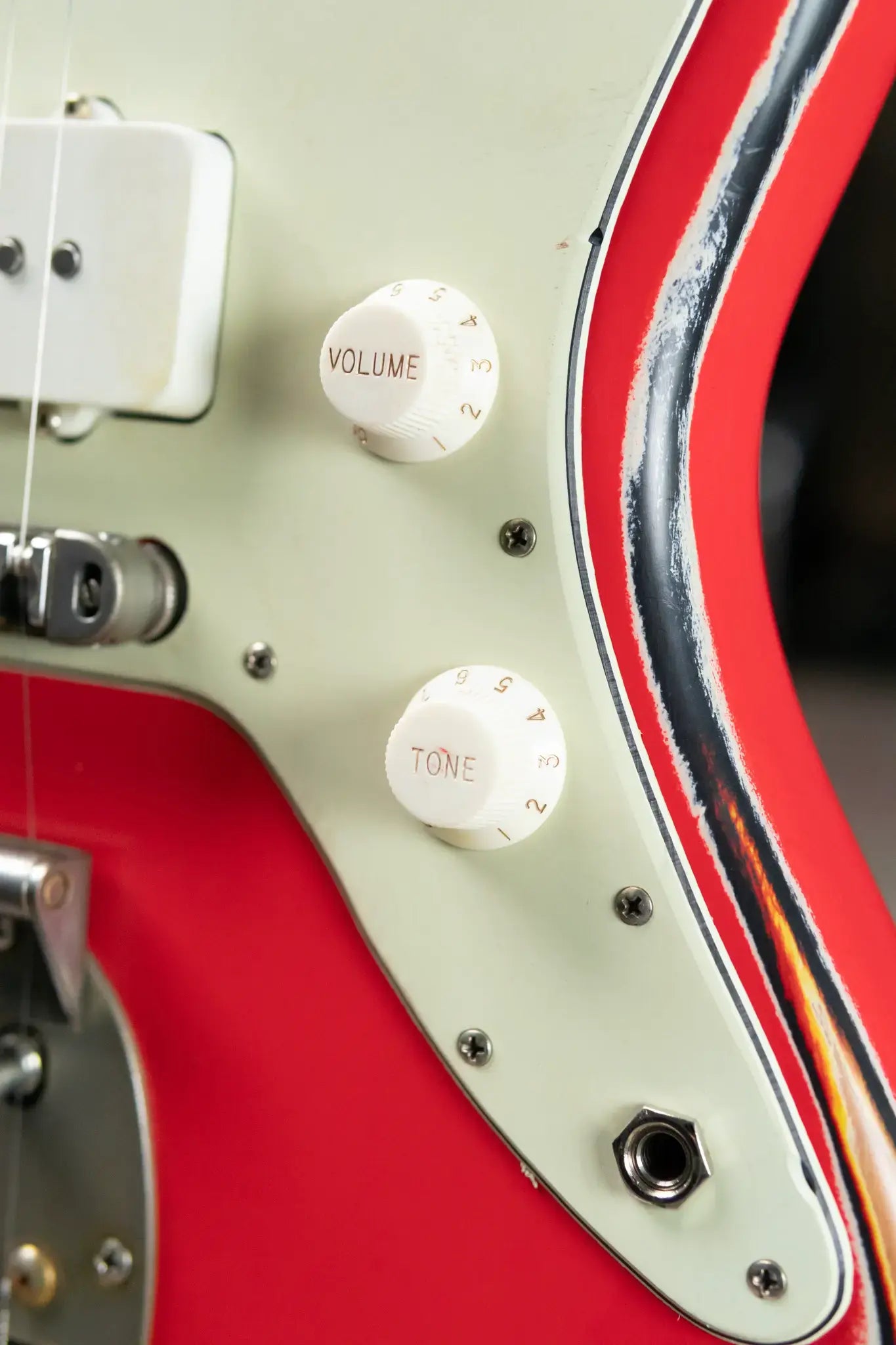 Nash JM-63 Electric Guitar - Fiesta Red over 3-Tone Burst with Hardshell Case