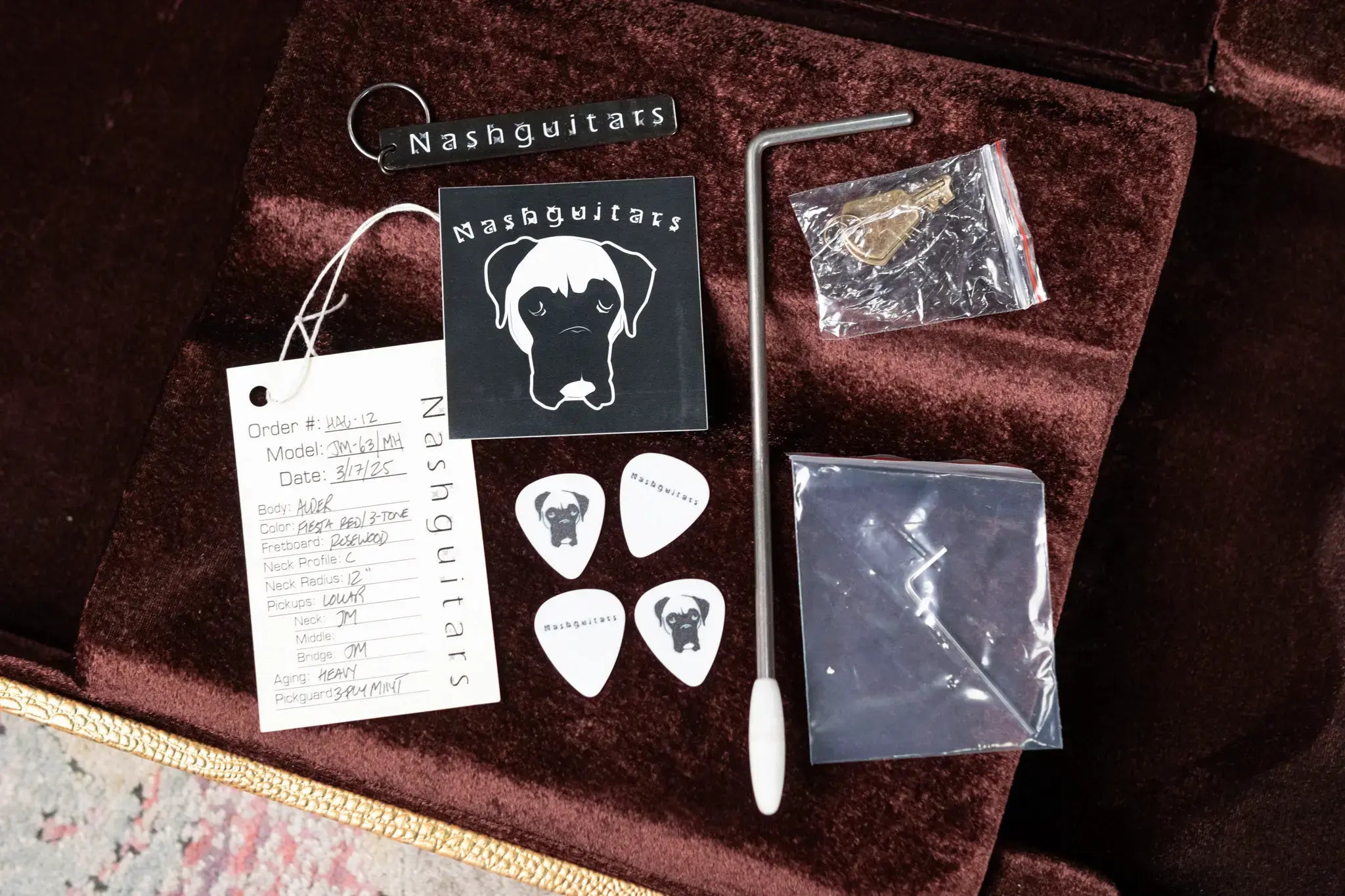 Nash JM-63 Electric Guitar - Fiesta Red over 3-Tone Burst with Hardshell Case