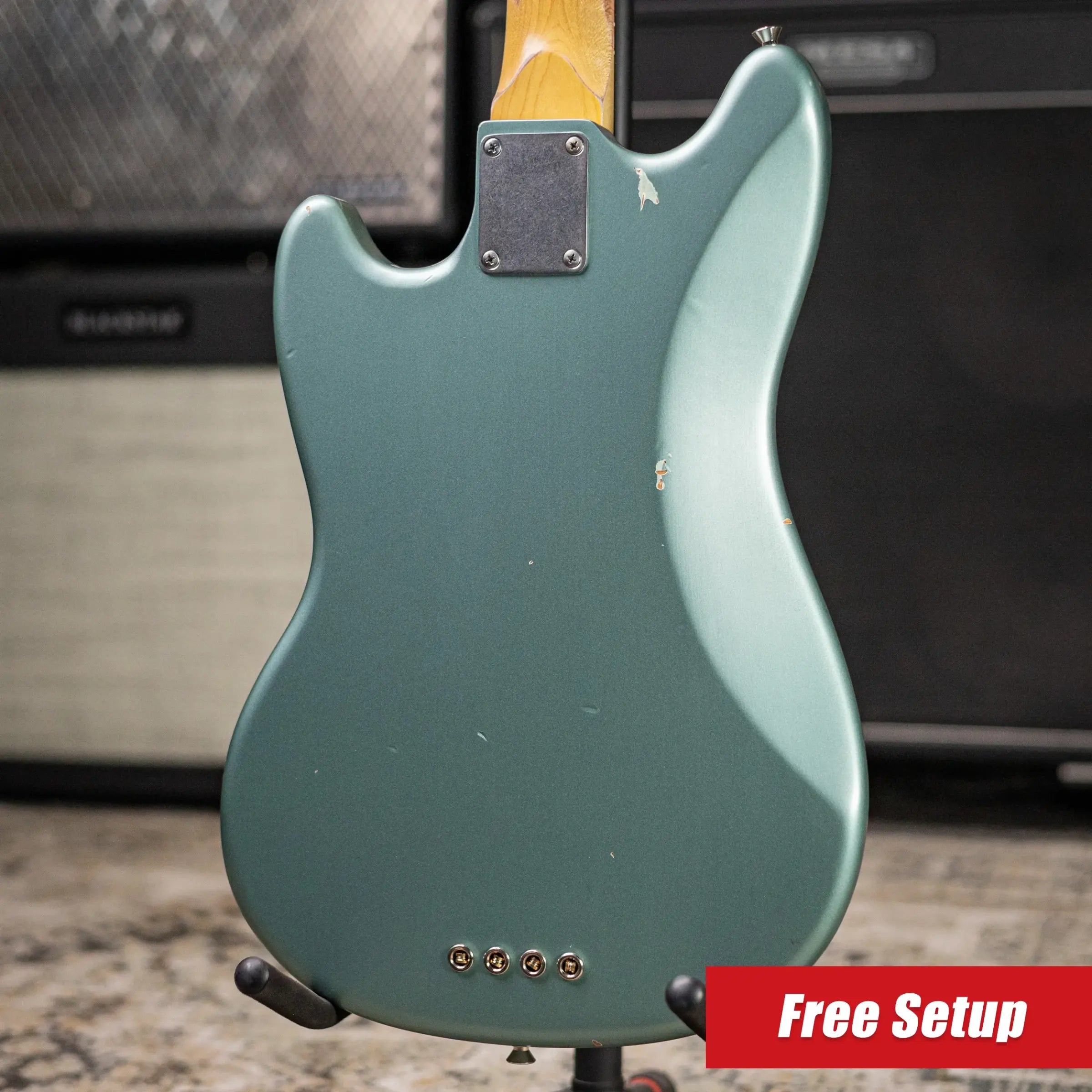 Nash MB-63 Mustang Bass - Teal Green Metallic with Hardshell Case