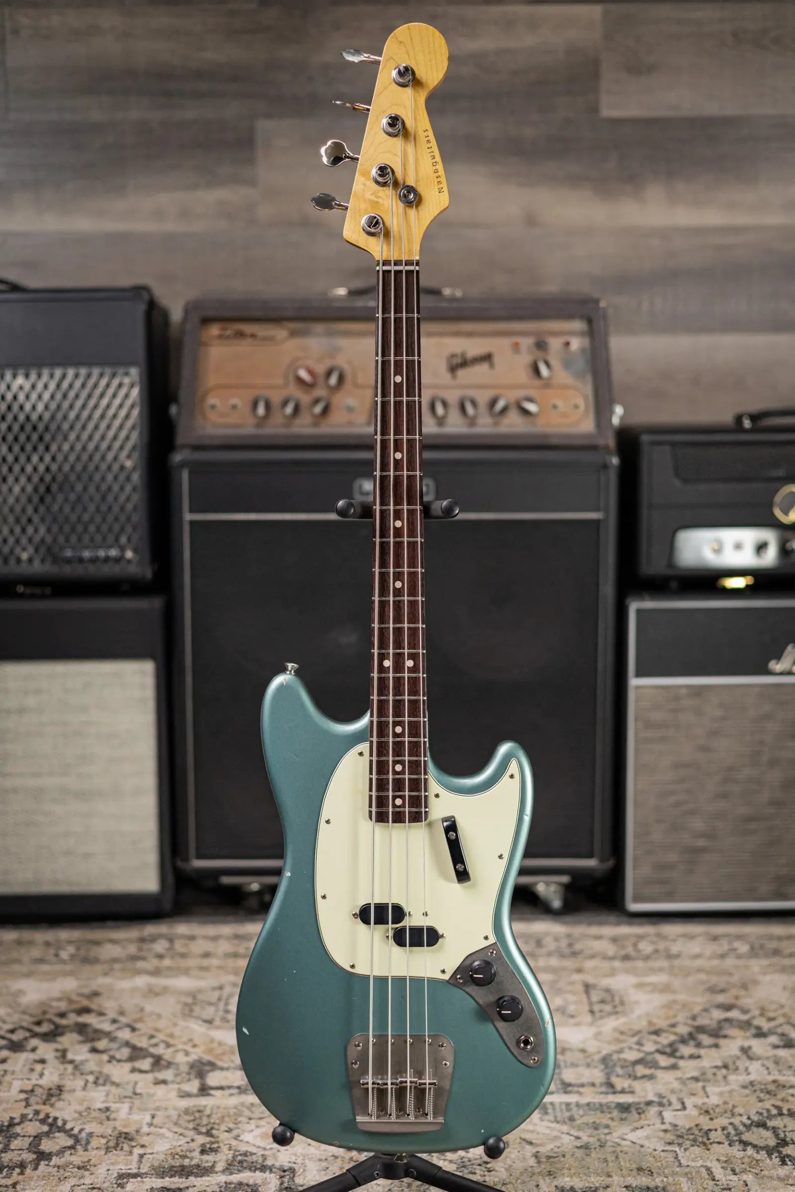 Nash MB-63 Mustang Bass - Teal Green Metallic with Hardshell Case