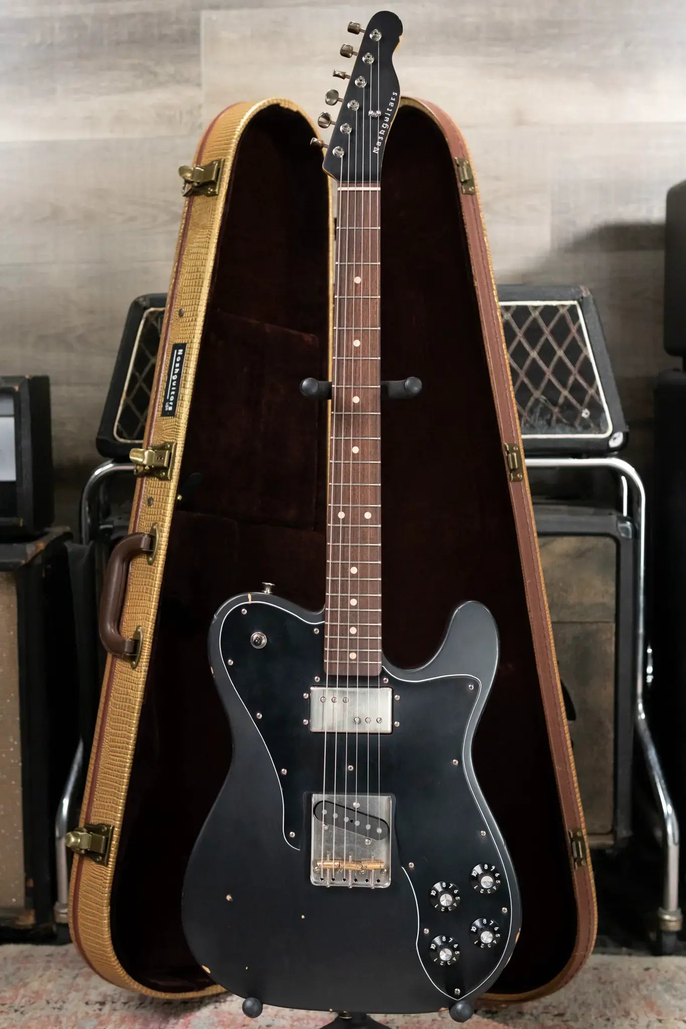 Nash TC-72 Electric Guitar - Black with Hardshell Case