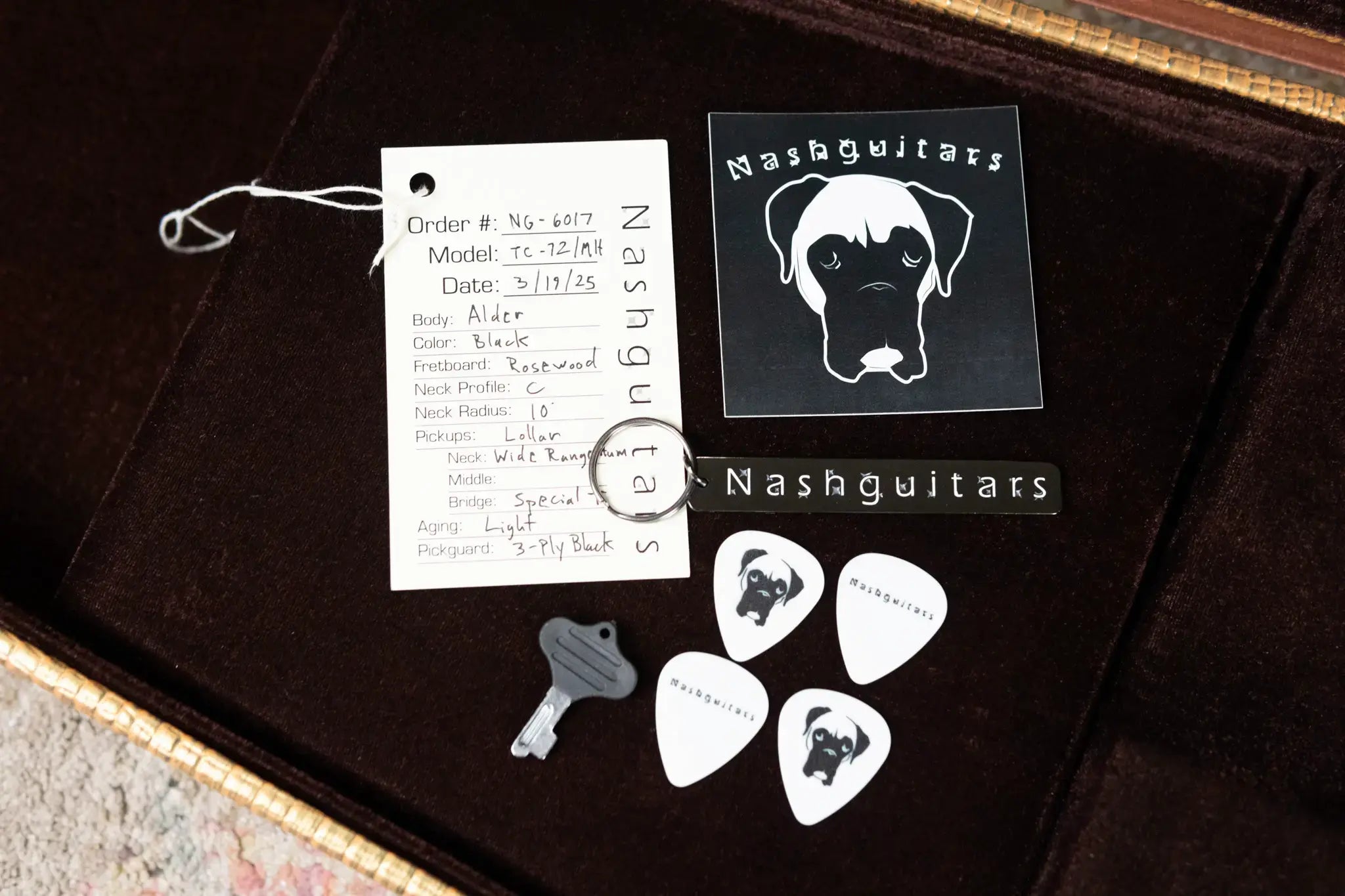 Nash TC-72 Electric Guitar - Black with Hardshell Case