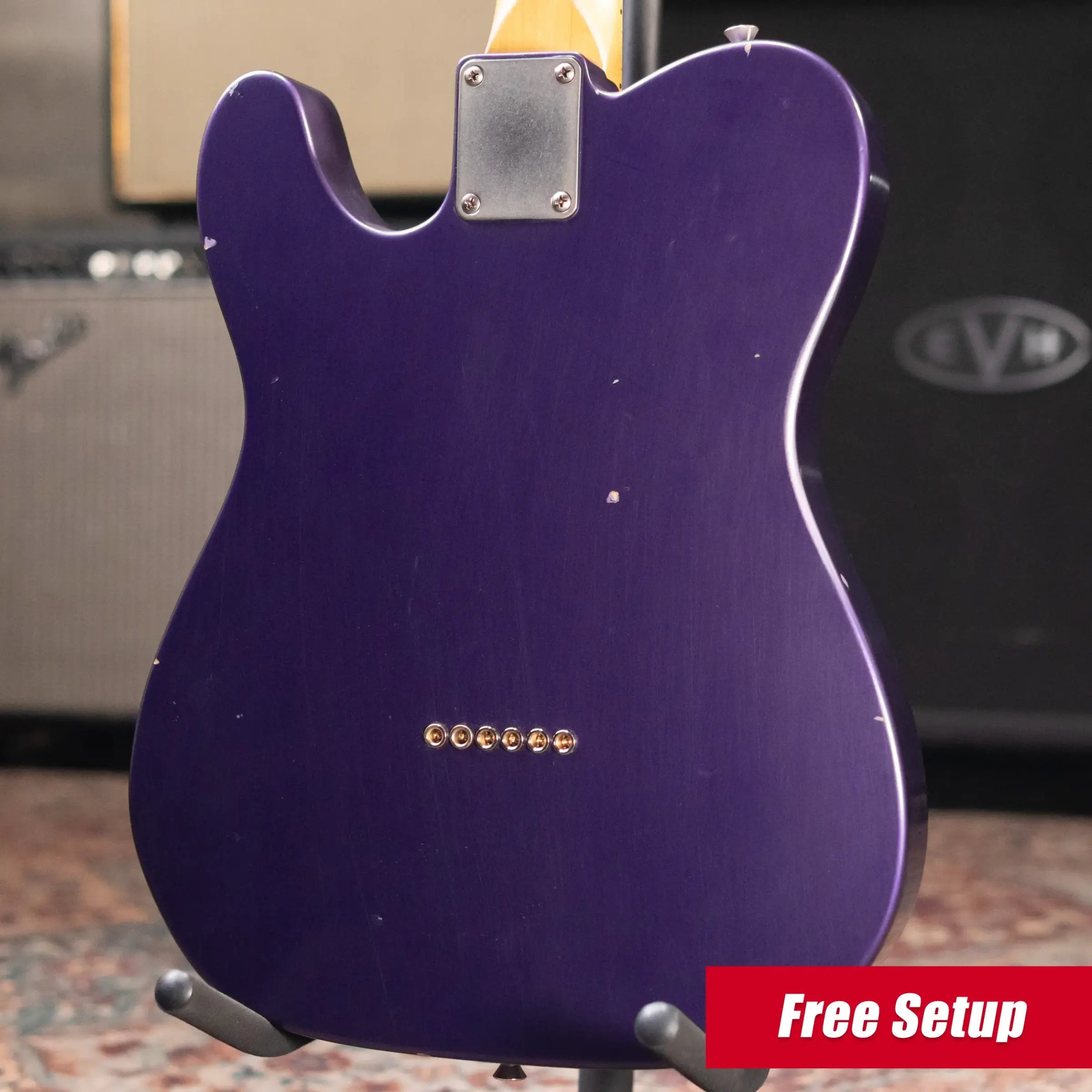 Nash T-52 Nautilus Neck Electric Guitar - Grape Metallic with Hardshell Case