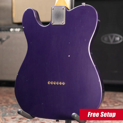 Nash T-52 Nautilus Neck Electric Guitar - Grape Metallic with Hardshell Case