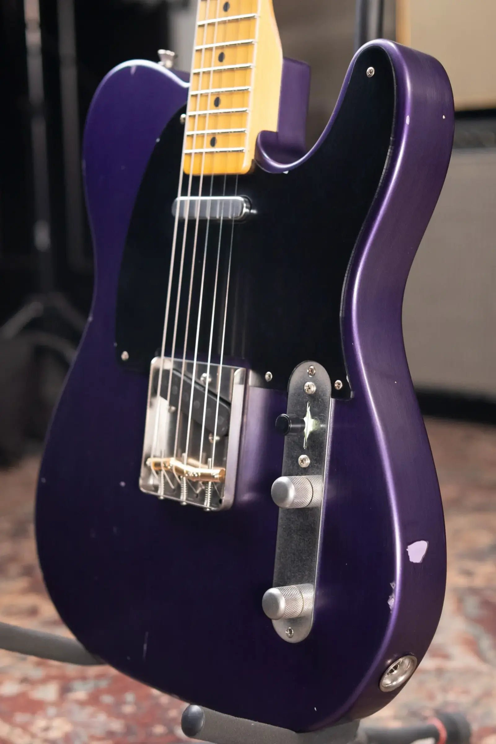 Nash T-52 Nautilus Neck Electric Guitar - Grape Metallic with Hardshell Case