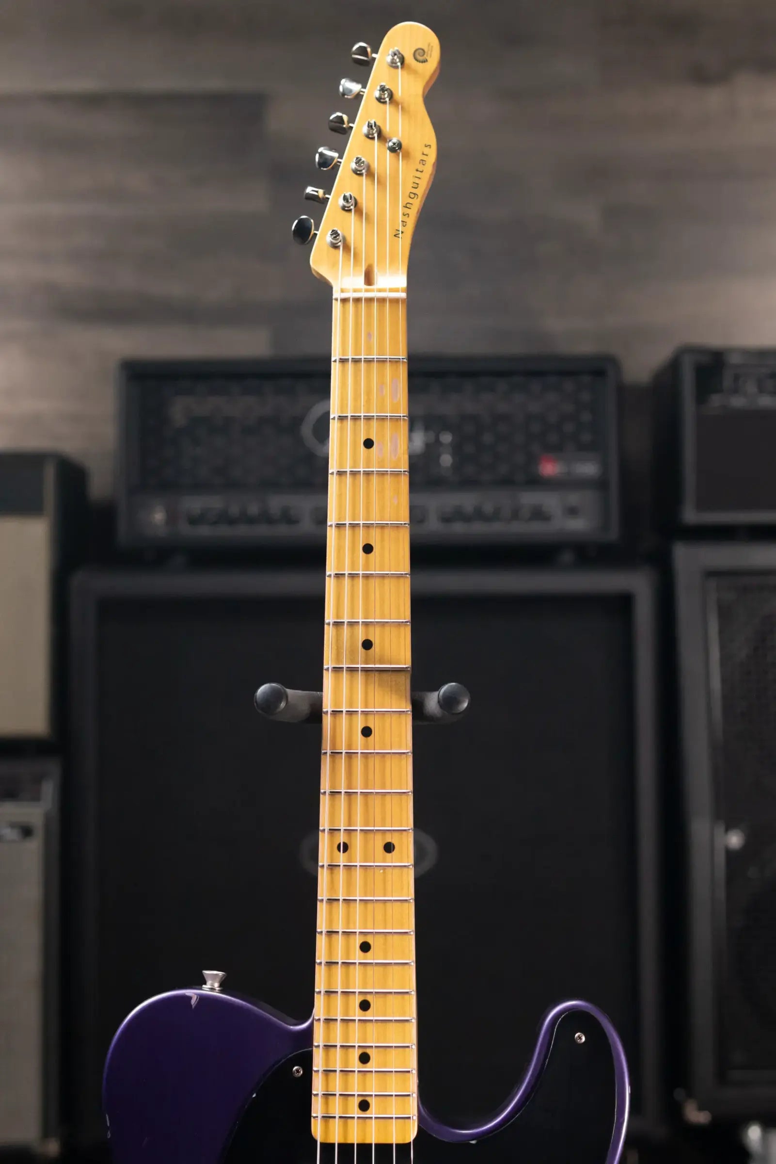 Nash T-52 Nautilus Neck Electric Guitar - Grape Metallic with Hardshell Case