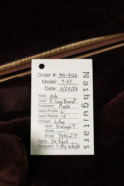 Nash T-57 Electric Guitar - 2-Tone Burst with Hardshell Case