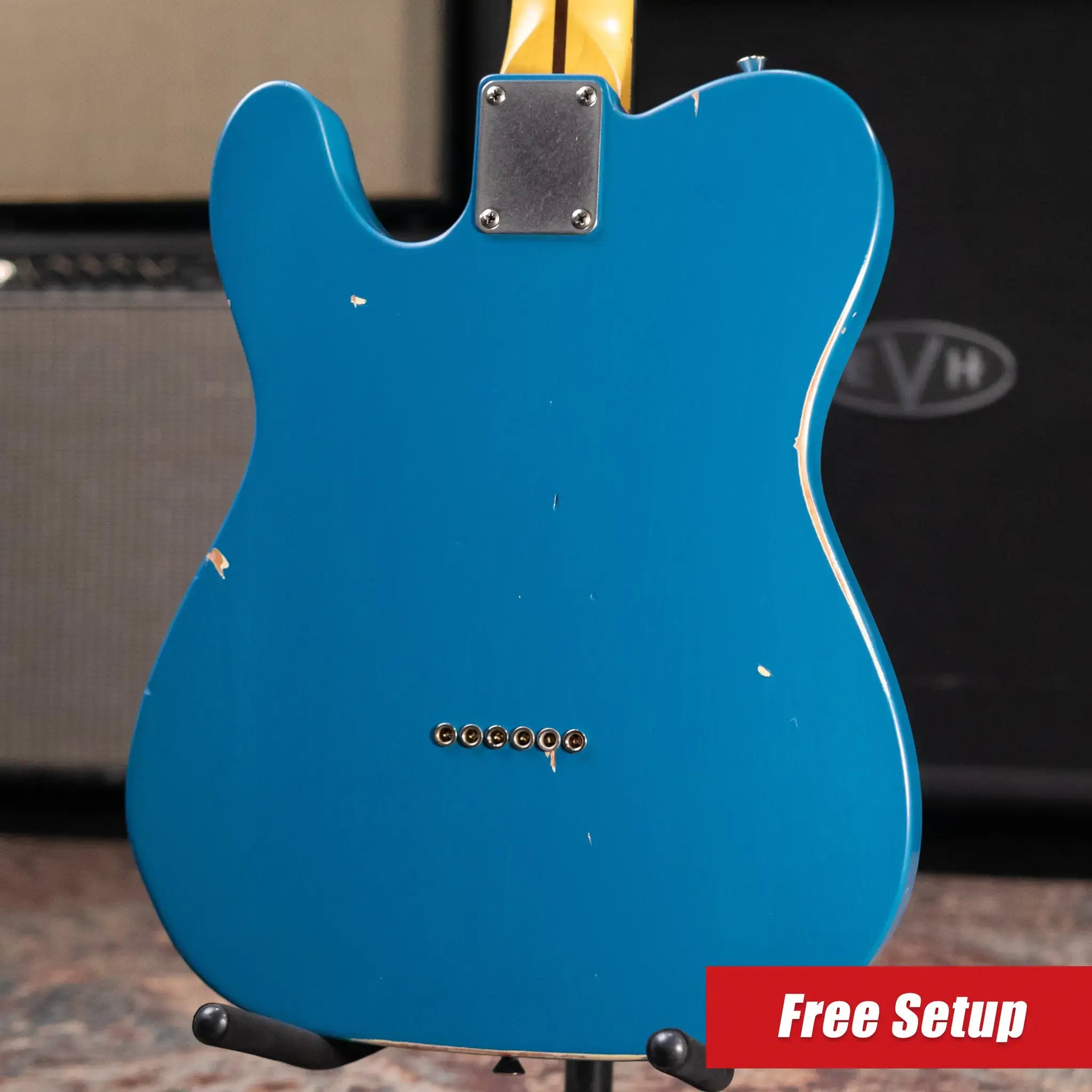 Nash T-57 Medium Aged Electric Guitar - New England Blue with Hardshell Case