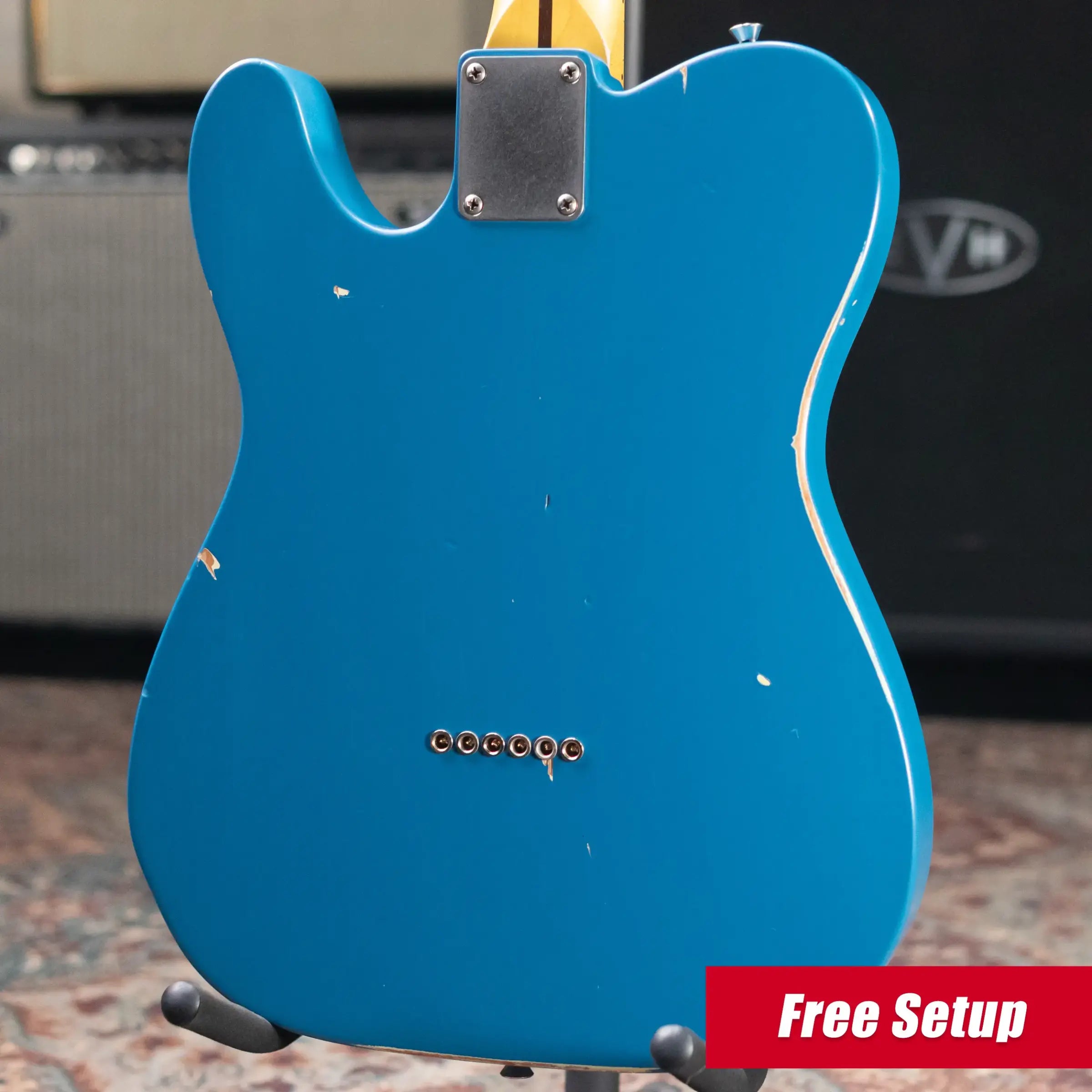 Nash T-57 Medium Aged Electric Guitar New England Blue with Hardshell Case