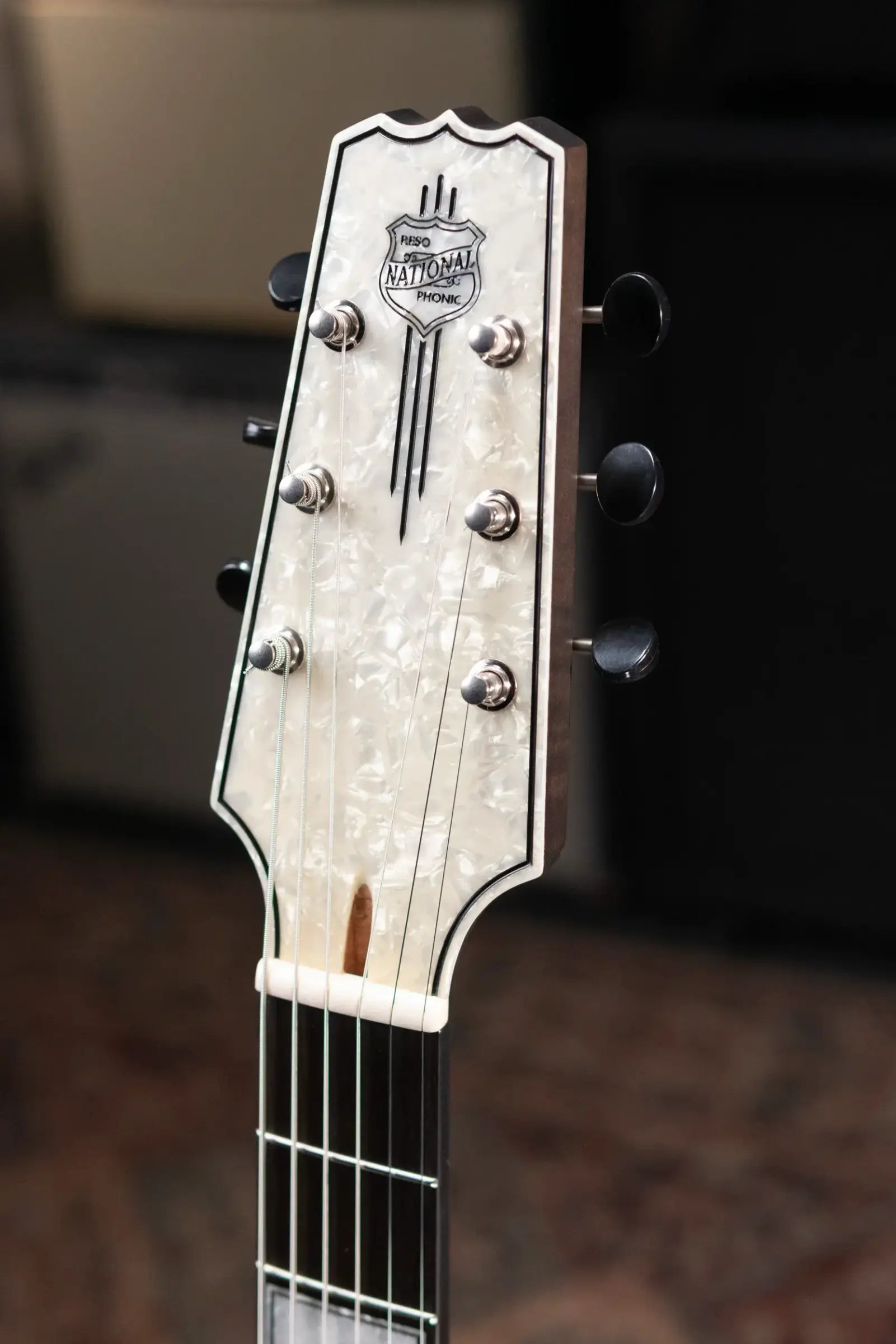 National Custom ResoLectric Guitar - Revolver with Pearloid Top and Hardshell Case