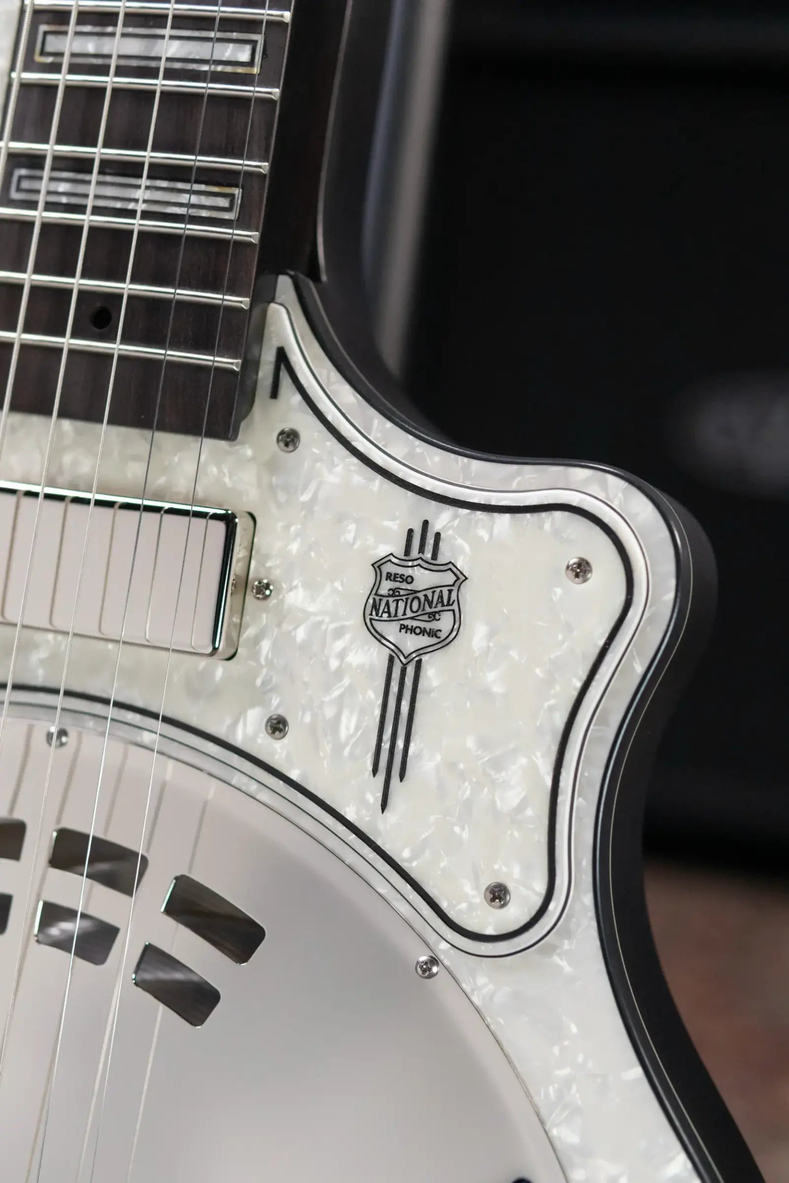 National Custom ResoLectric Guitar - Revolver with Pearloid Top and Hardshell Case