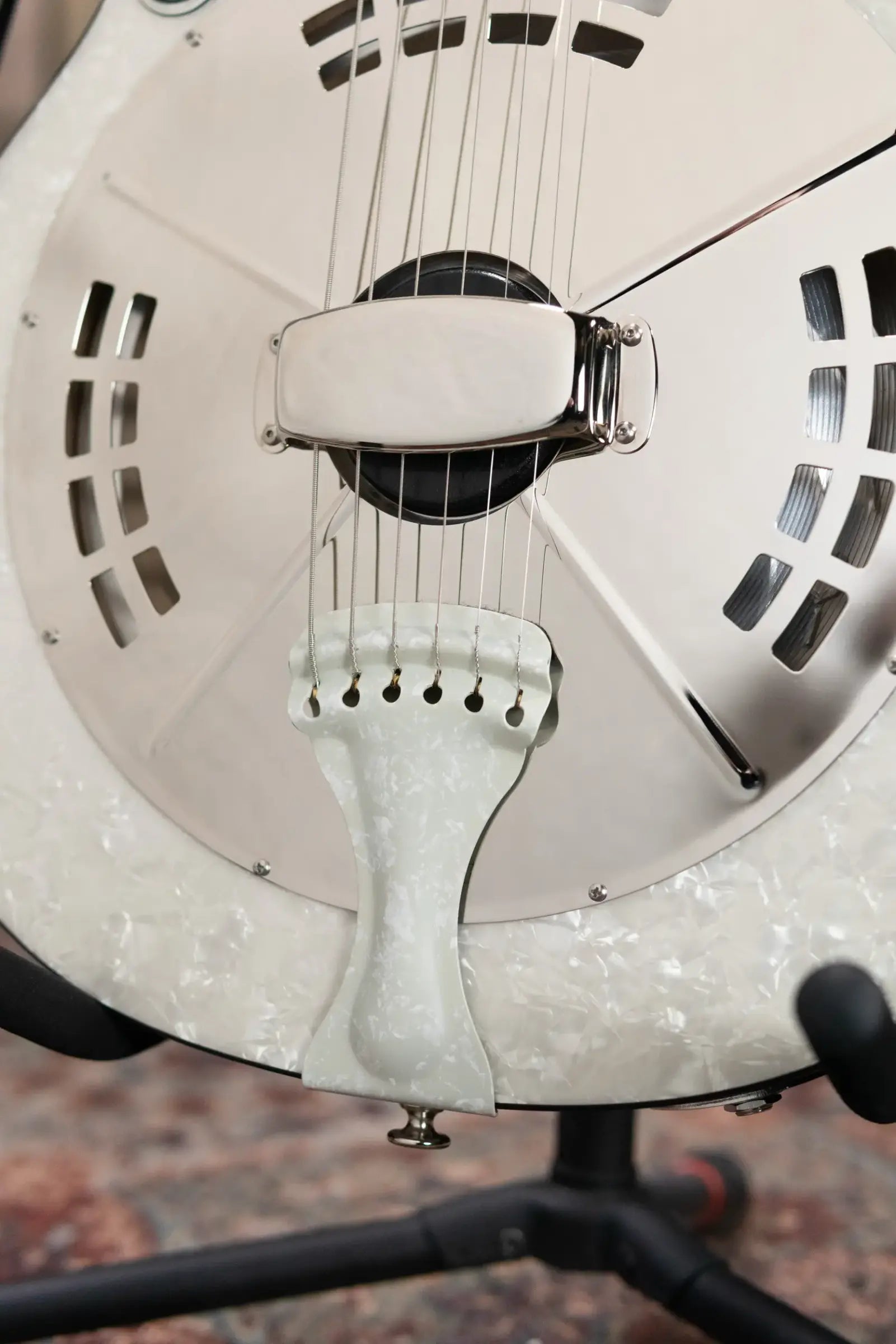 National Custom ResoLectric Guitar - Revolver with Pearloid Top and Hardshell Case