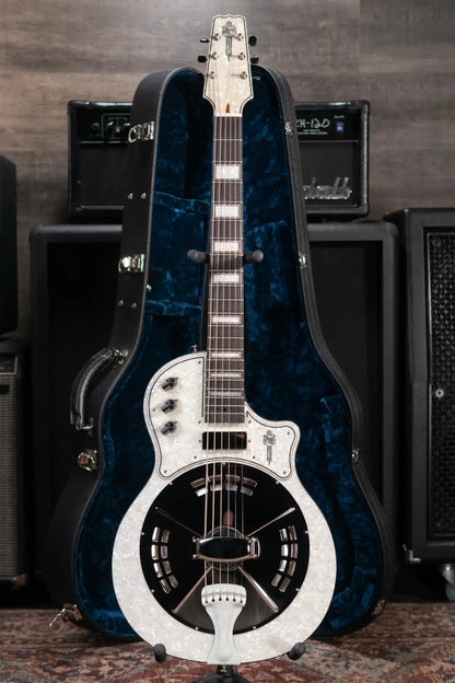 National Custom ResoLectric Guitar - Revolver with Pearloid Top and Hardshell Case