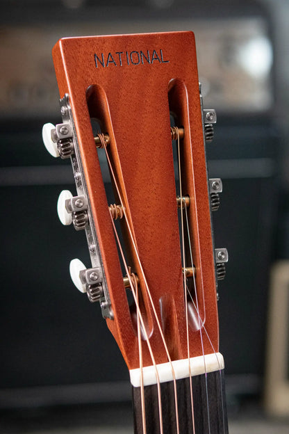 National Gold Dueco 14-Fret Resonator Guitar with Hardshell Case