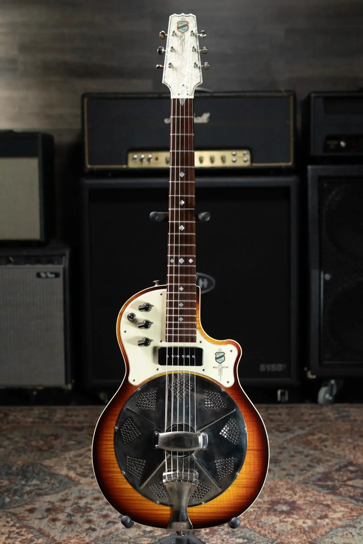 National Resoletric Electric Resonator Guitar - Sunburst with Hardshell Case - Used