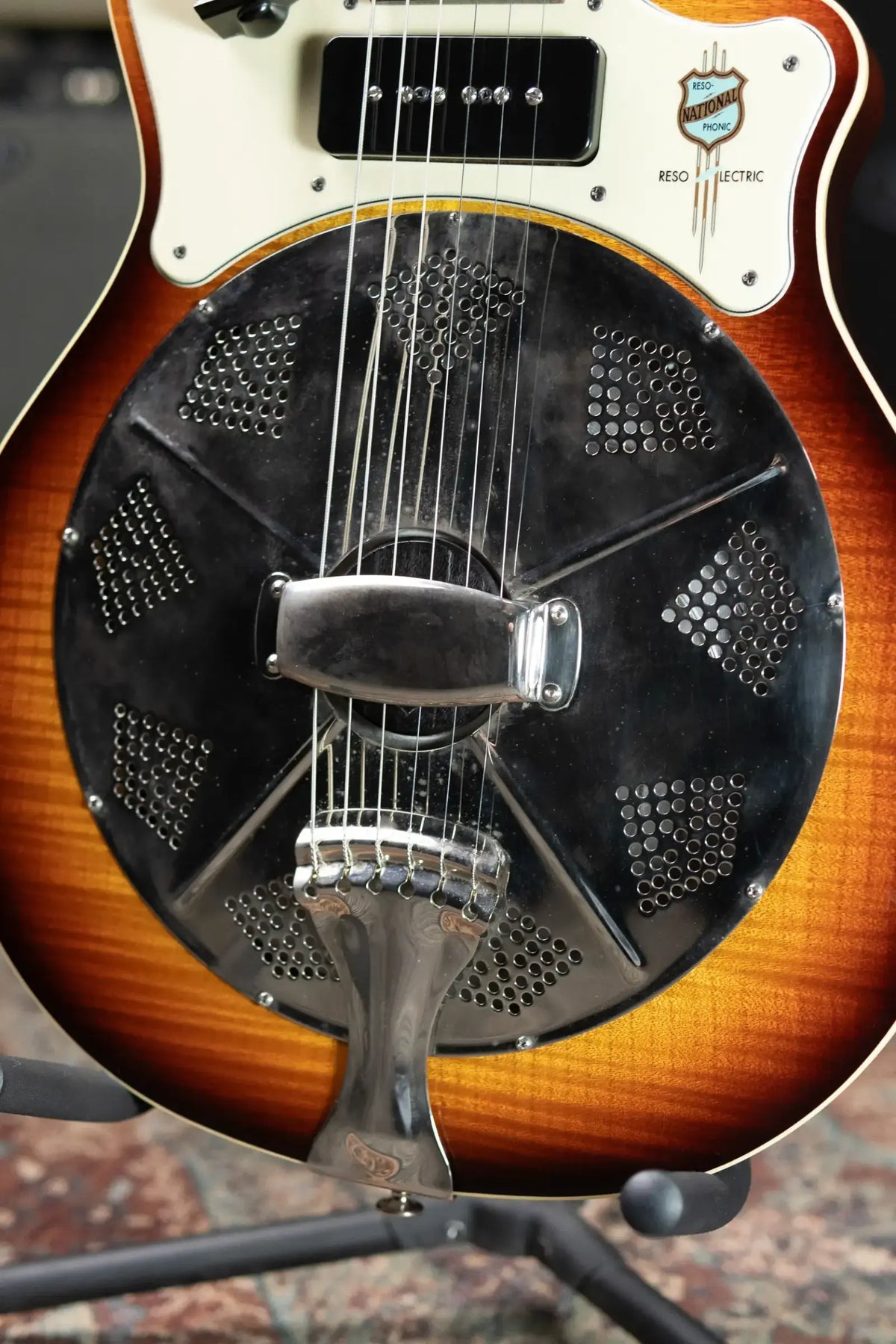 National Resoletric Electric Resonator Guitar - Sunburst with Hardshell Case - Used