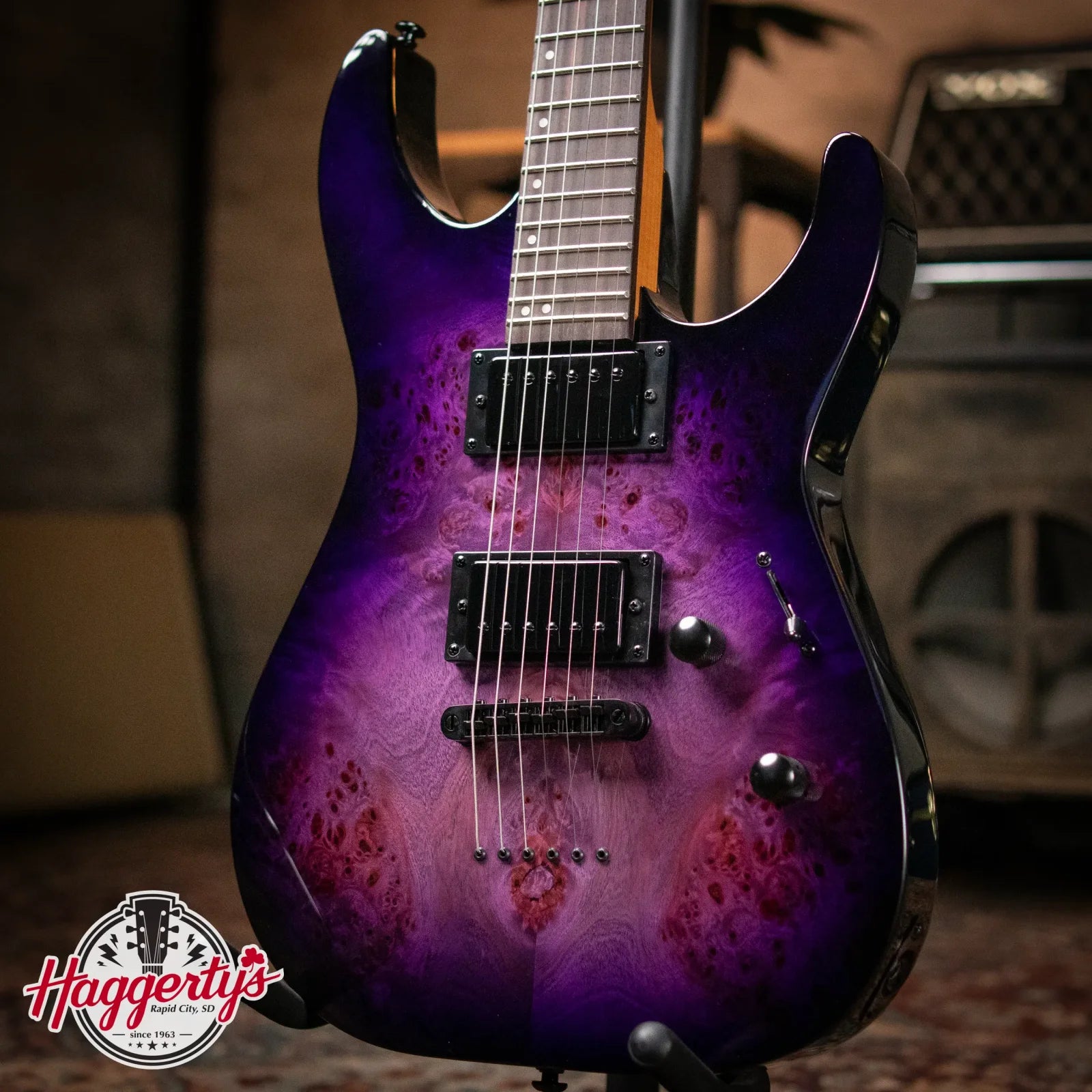 ESP LTD M-200DX NT Electric Guitar - Purple Burst