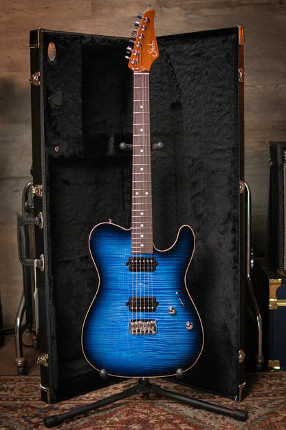 New 7 6 lbs Suhr Custom Shop Classic T Match Burst Edge Trans Whale Blue Burst haggertys 12