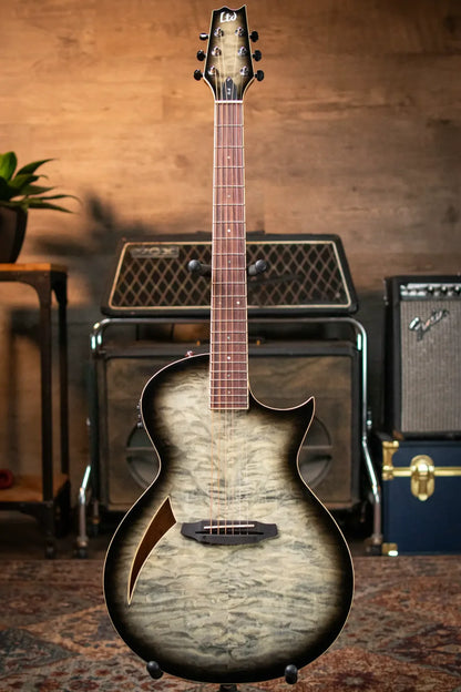 ESP LTD TL-6 Acoustic/Electric Guitar - Charcoal Burst