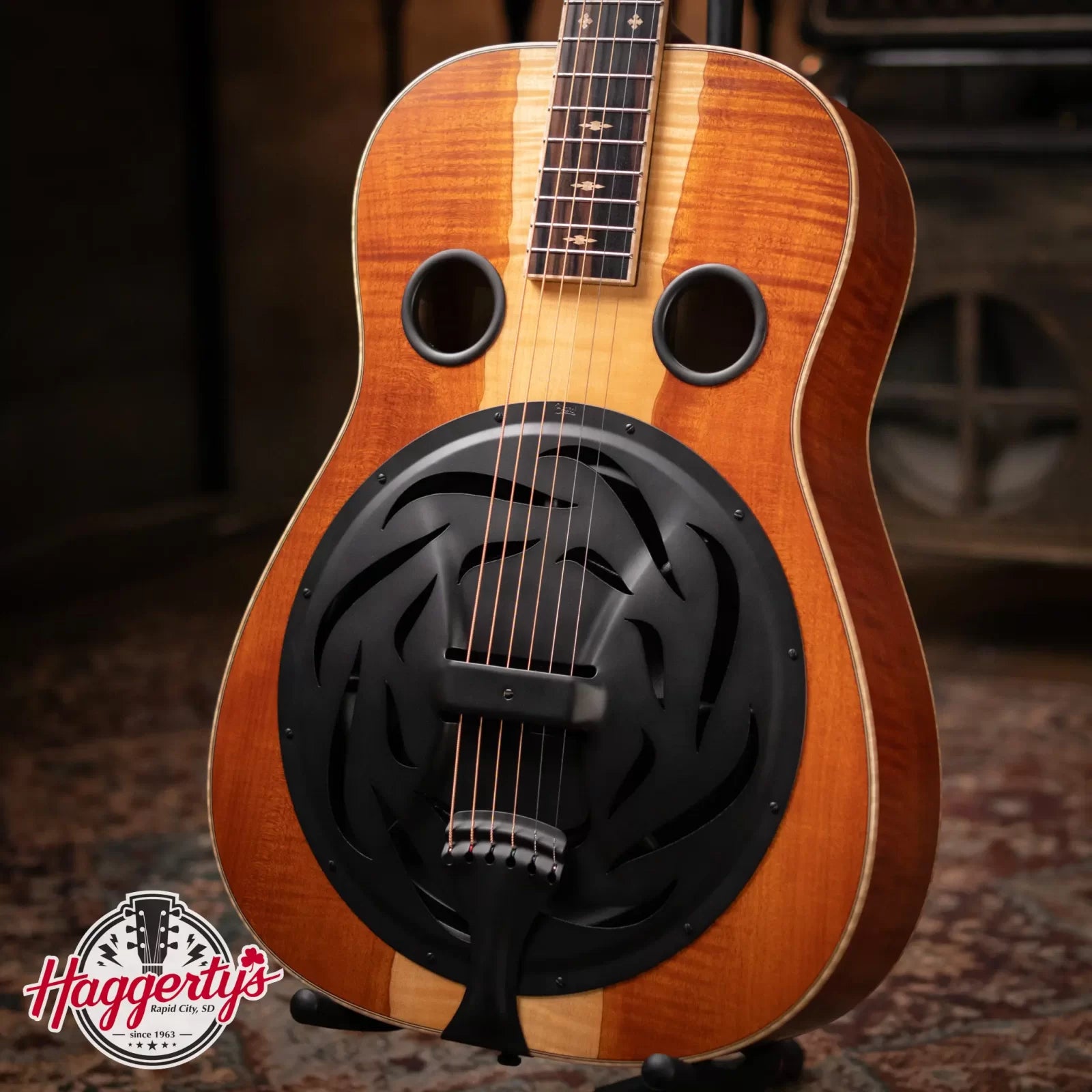 New Beard Guitars Legacy E Model Round Neck Custom Natural with Two Tone Upper Bout haggerty 01