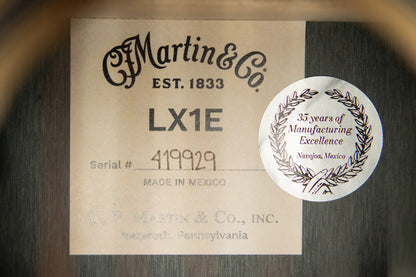 Martin LX1E Little Martin Acoustic-Electric Guitar, Natural with Gig Bag - Floor Model Demo