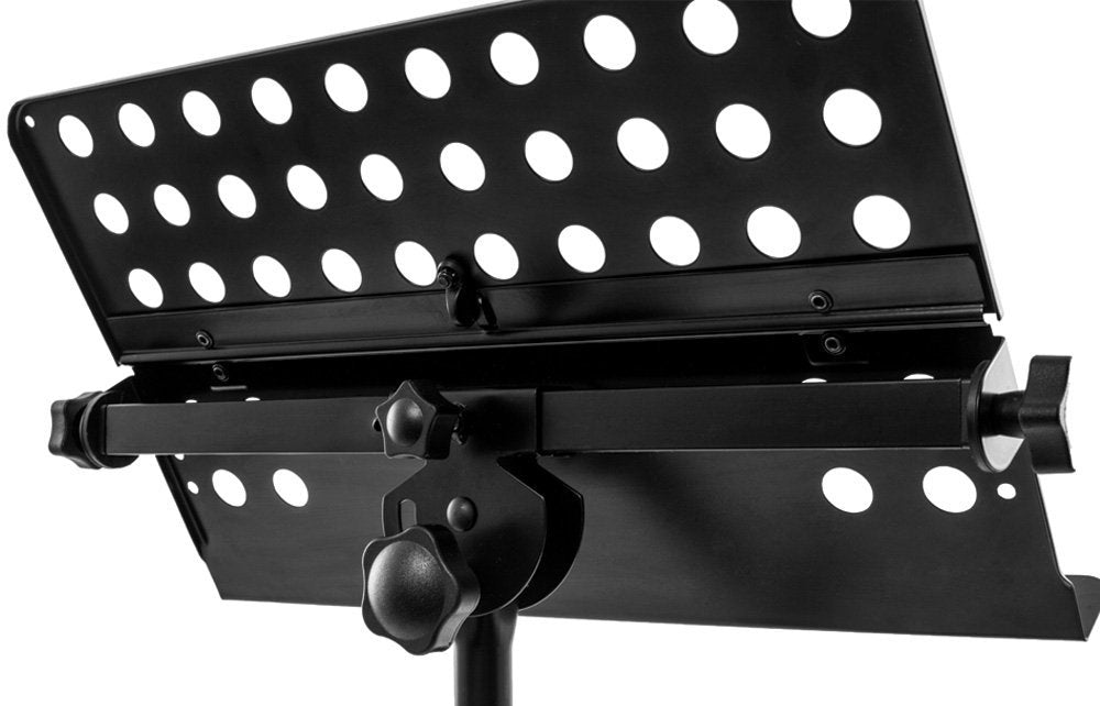 Nomad Folding Orchestra Music Stand with Perforated Desk back