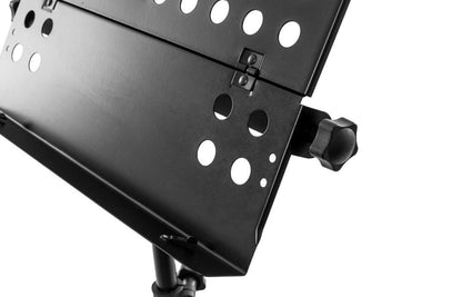 Nomad Folding Orchestra Music Stand with Perforated Desk front