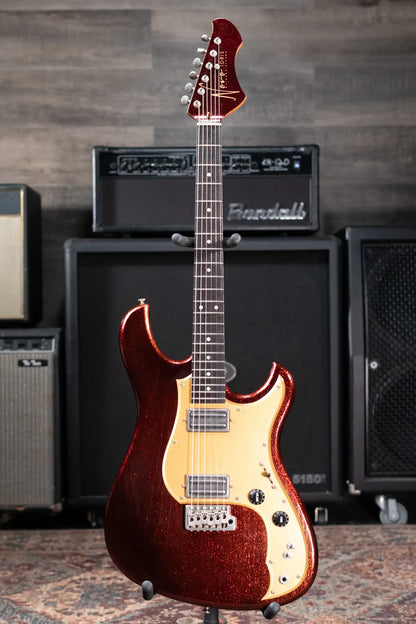 Novo Custom Idris HH Electric Guitar - Root Beer Sparkle with Gig Bag