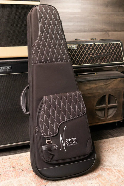 Novo Custom Idris HSS Electric Guitar - Shell Pink over '64 3-Tone Burst with Softshell Gig Bag